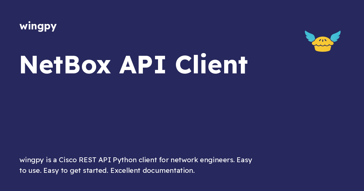 NetBox API Client - wingpy